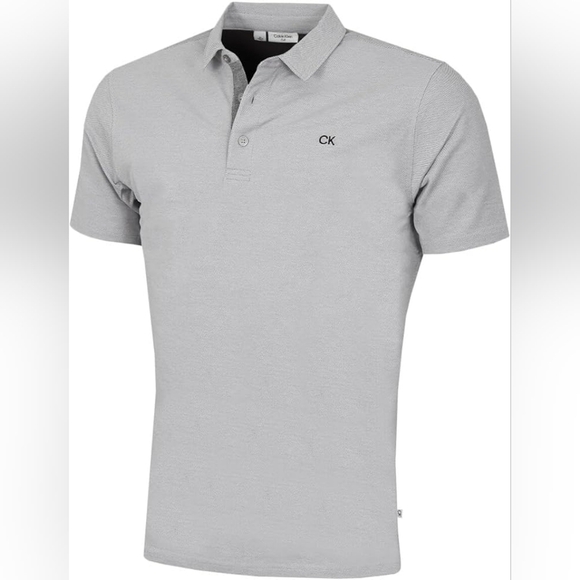 NWOT Calvin Klein Jeans Men's Polo in Light Gray, Size Large - Picture 1 of 5